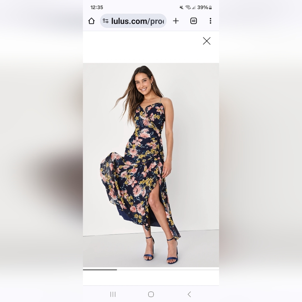 Lulus maxi ruffle dress